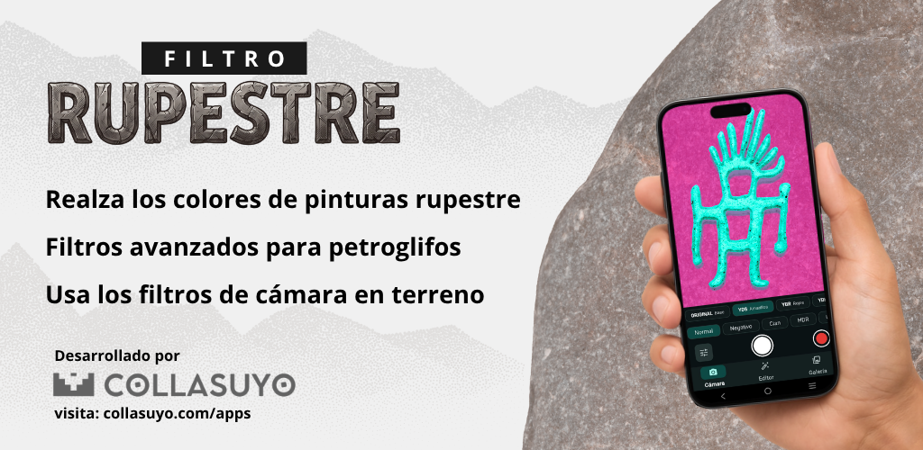 Filtro Rupestre: realza los colores de pinturas rupestres, filtros avanzados para petroglifos y filtros de cámara en terreno.